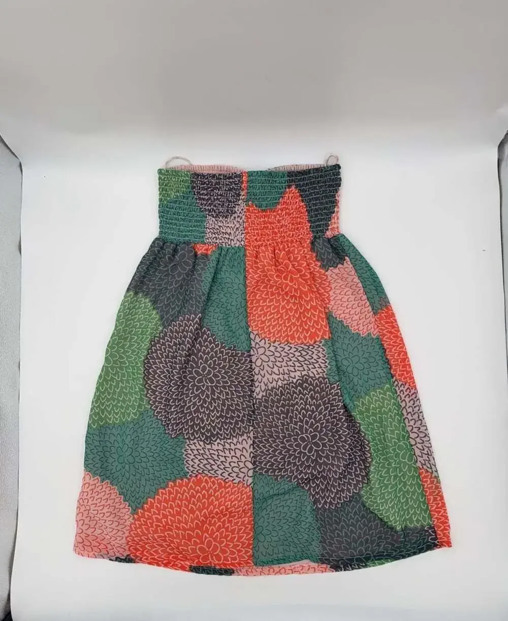 Roxy Floral Print Strapless Smocked Dress Size L - Picture 6 of 7
